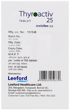 Thyroactiv 25 Tablet 100