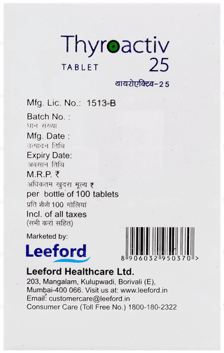 Thyroactiv 25 Tablet 100