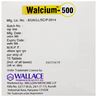 Walcium 500 Tablet 15