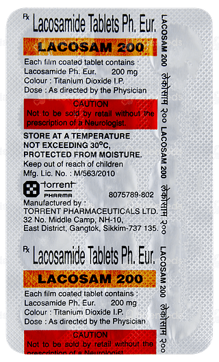 Lacosam 200 Tablet 15