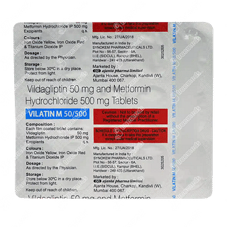 Vilatin M 50/500 MG Tablet 15