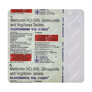 Gluconorm Vg Forte 0.2/1000/1 MG Tablet Sr 15