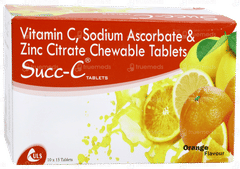 Succ C Orange Flavour Chewable Tablet 15 Succ C Orange Flavour Chewable Tablet 15