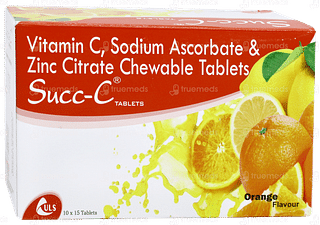 Succ C Orange Flavour Chewable Tablet 15