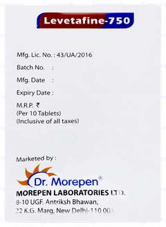 Levetafine 750 Tablet 10 Levetafine 750 Tablet 10