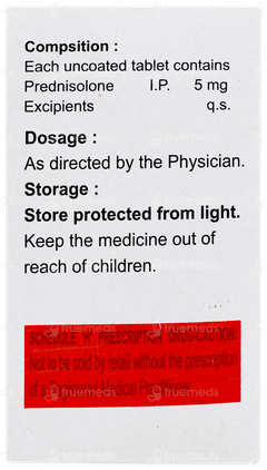 Prednisolone 5mg (omega) Tablet 10