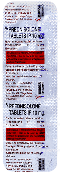Prednisolone 10mg (omega) Tablet 10