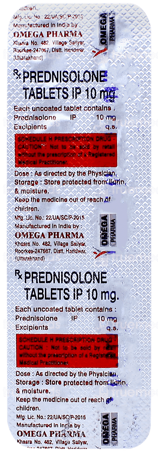 Prednisolone 10mg (omega) Tablet 10