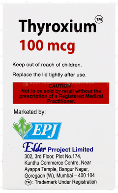 Thyroxium 100mcg Tablet 120