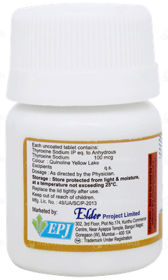 Thyroxium 100mcg Tablet 120