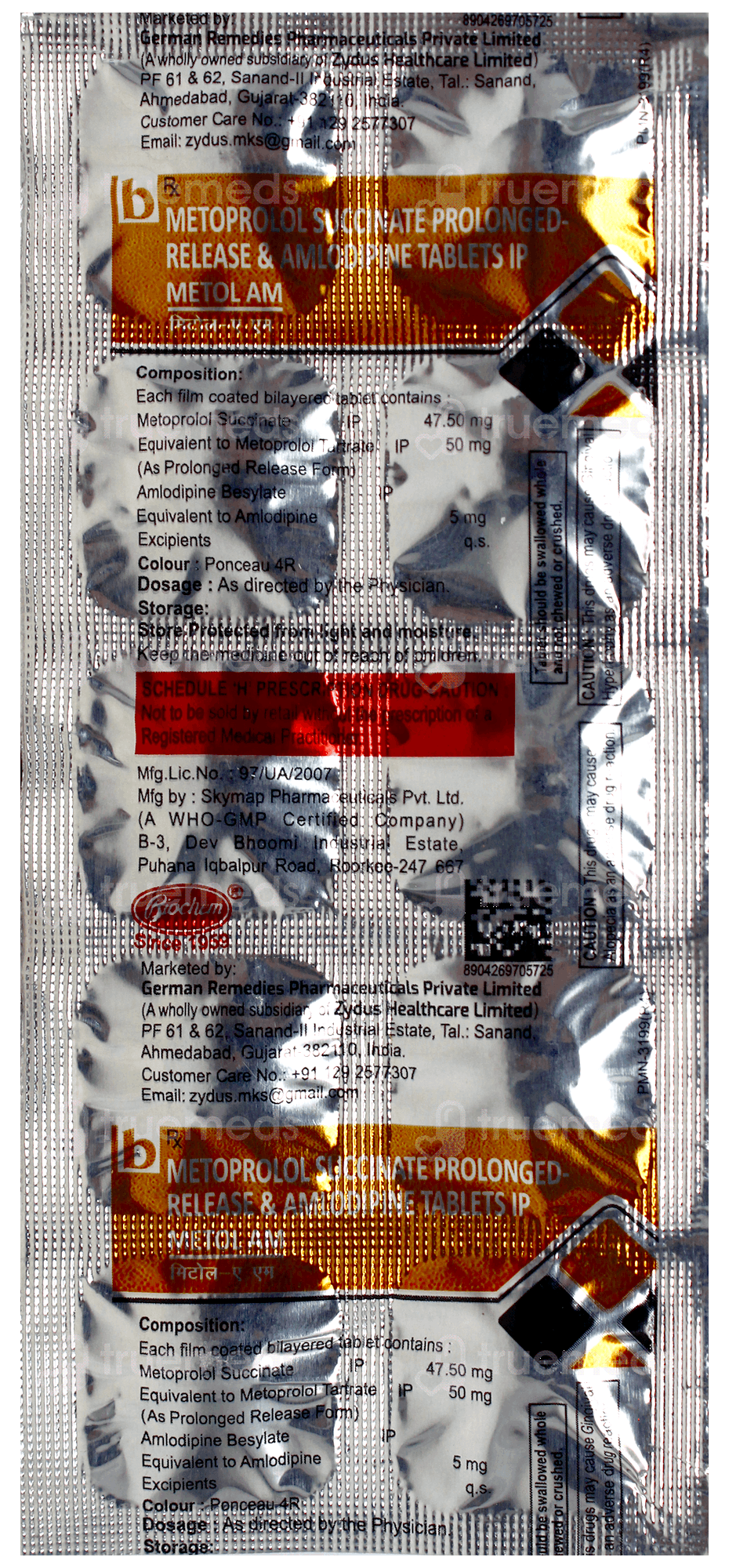 Metol Tab Metol Am | Order Metol Am Tablet Online at Truemeds