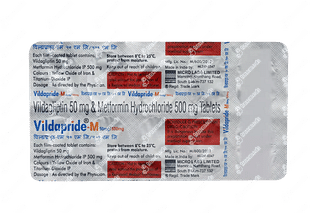 Vildapride M 50mg/500mg Tablet 10