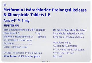 Amaryl M 1mg Tablet 20