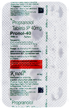 Pronol 40 Tablet 15 Pronol 40 Tablet 15