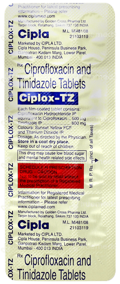 Ciplox Tz Tablet 10