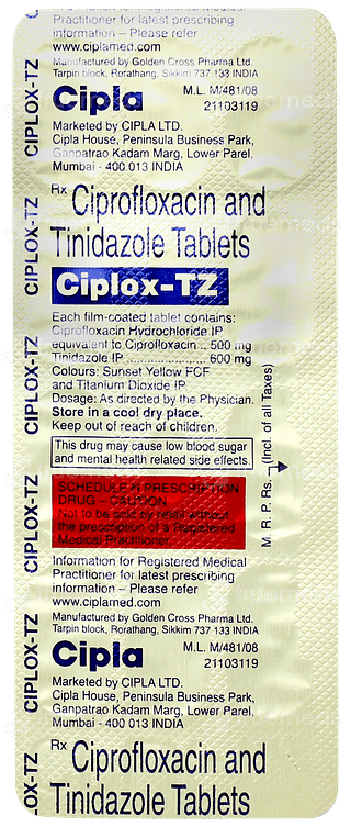 Ciplox Tz Tablet 10