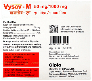 Vysov M 50mg/1000mg Tablet 15