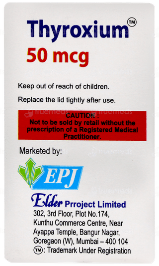 Thyroxium 50mcg Tablet 120