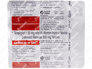 Afoglip M 20/500 MG Tablet Er 15