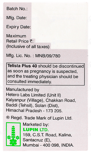 Telista Plus 40 Tablet 15