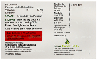 Vildaprime 50mg Tablet 15