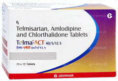 Telma Act 40/5/12.5 Tablet 15 Telma Act 40/5/12.5 Tablet 15