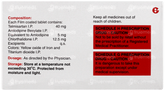 Telma Act 40/5/12.5 Tablet 15
