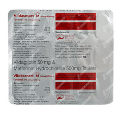 Vildasmart M 50mg/500mg Tablet 15
