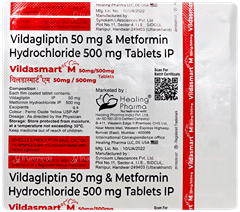 Vildasmart M 50Mg/500Mg Tablet 15 Vildasmart M 50Mg/500Mg Tablet 15