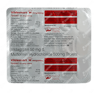 Vildasmart M 50mg/500mg Tablet 15