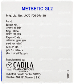 Metbetic Gl2 Tablet 15 Metbetic Gl2 Tablet 15