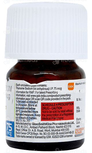 Eltroxin 75mcg Tablet 120