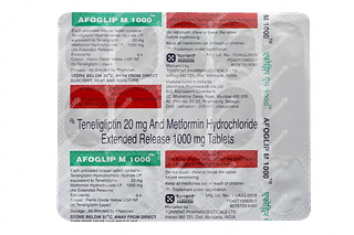 Afoglip M 20/1000 MG Tablet Er 15