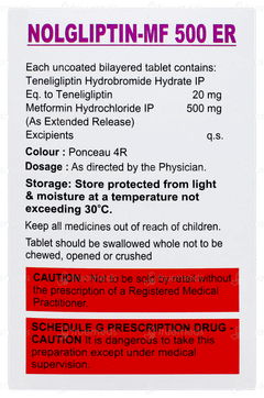 Nolgliptin Mf 500 Er Tablet 10 Nolgliptin Mf 500 Er Tablet 10