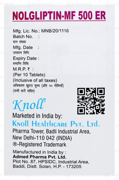 Nolgliptin Mf 500 Er Tablet 10 Nolgliptin Mf 500 Er Tablet 10