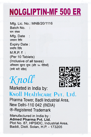 Nolgliptin Mf 500 Er Tablet 10