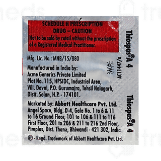 Thiospas A 4 Tablet 15