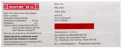 Inapure Er 10 Tablet 10 Inapure Er 10 Tablet 10
