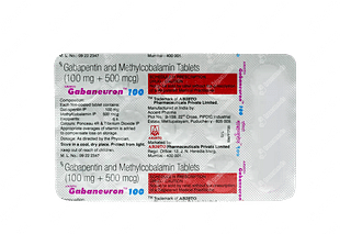 Gabaneuron 100 Mg/500 MCG Tablet 15