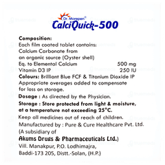 Calciquick 500 Tablet 15