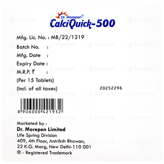 Calciquick 500 Tablet 15