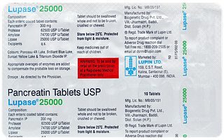 Lupase 25000 Tablet 10