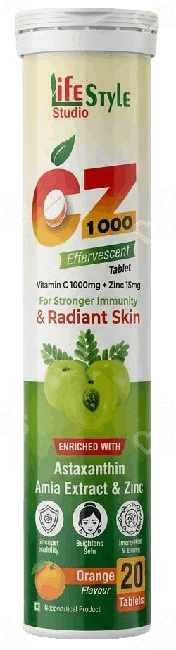 Cz 1000 Orange Flavour Sugar Free Effervescent Tablet 20