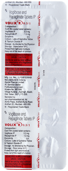 Volix R 0.3/1 Tablet 10 Volix R 0.3/1 Tablet 10