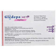 Gledepa Met Xr 10Mg/500Mg Tablet 7 Gledepa Met Xr 10Mg/500Mg Tablet 7