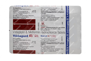 Vildagard M 500/50 MG Tablet 15