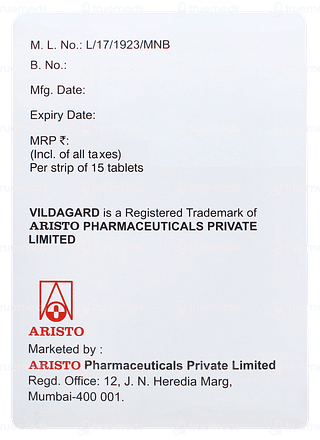 Vildagard M 50/500 Tablet 15