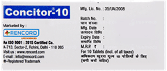 Concitor 10 Tablet 10 Concitor 10 Tablet 10