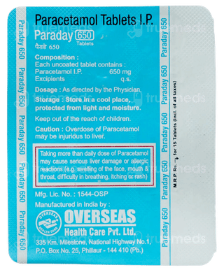 Paraday 650 Tablet 15