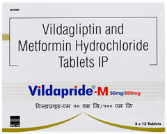 Vildapride M 50mg/500mg Tablet 15 Vildapride M 50mg/500mg Tablet 15